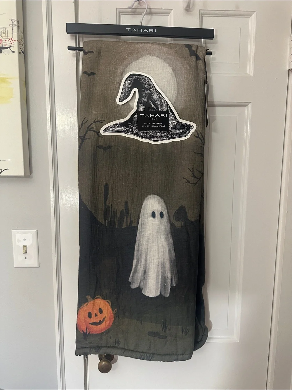 Tahari Halloween quilted throw